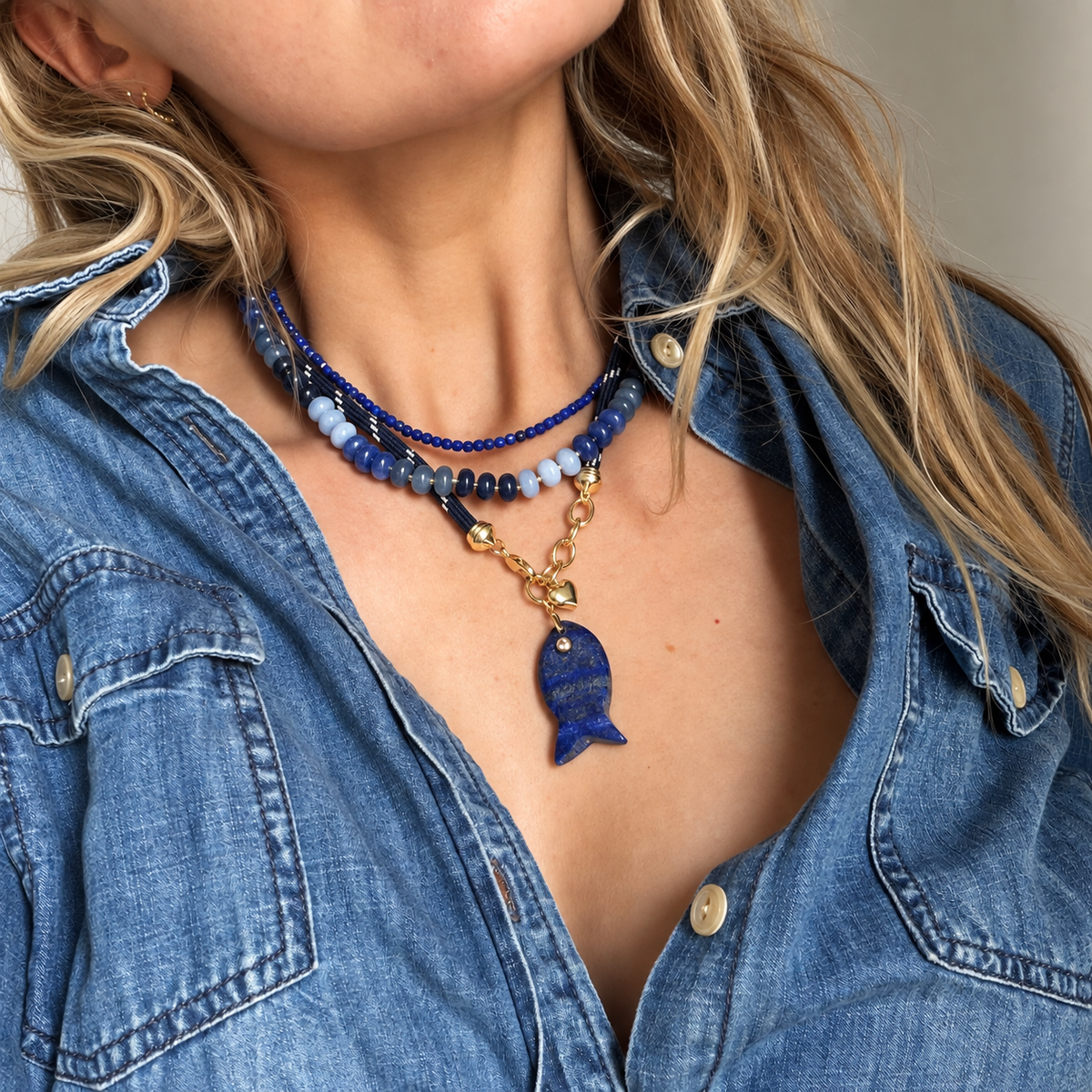 Canyon Color Stone Candy Necklace