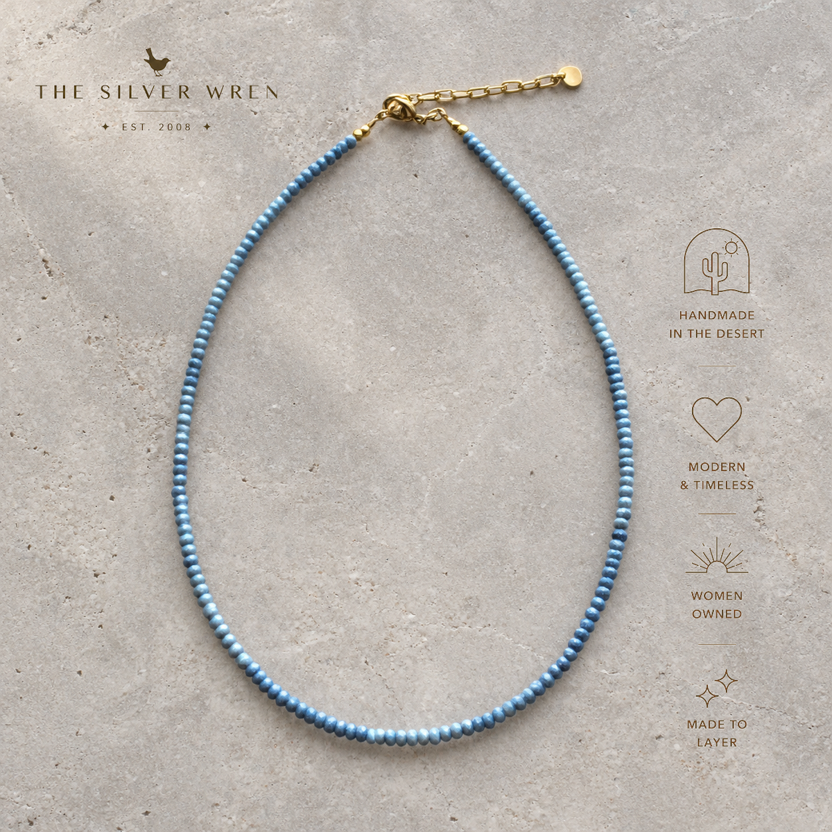 Cielo Blue Opal Gemstone Necklace