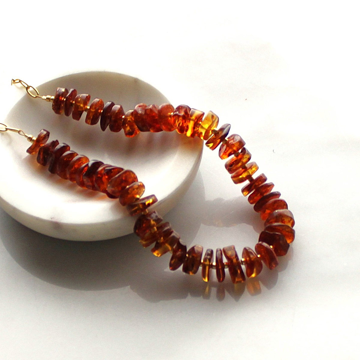 Cognac Amber Statement Necklace