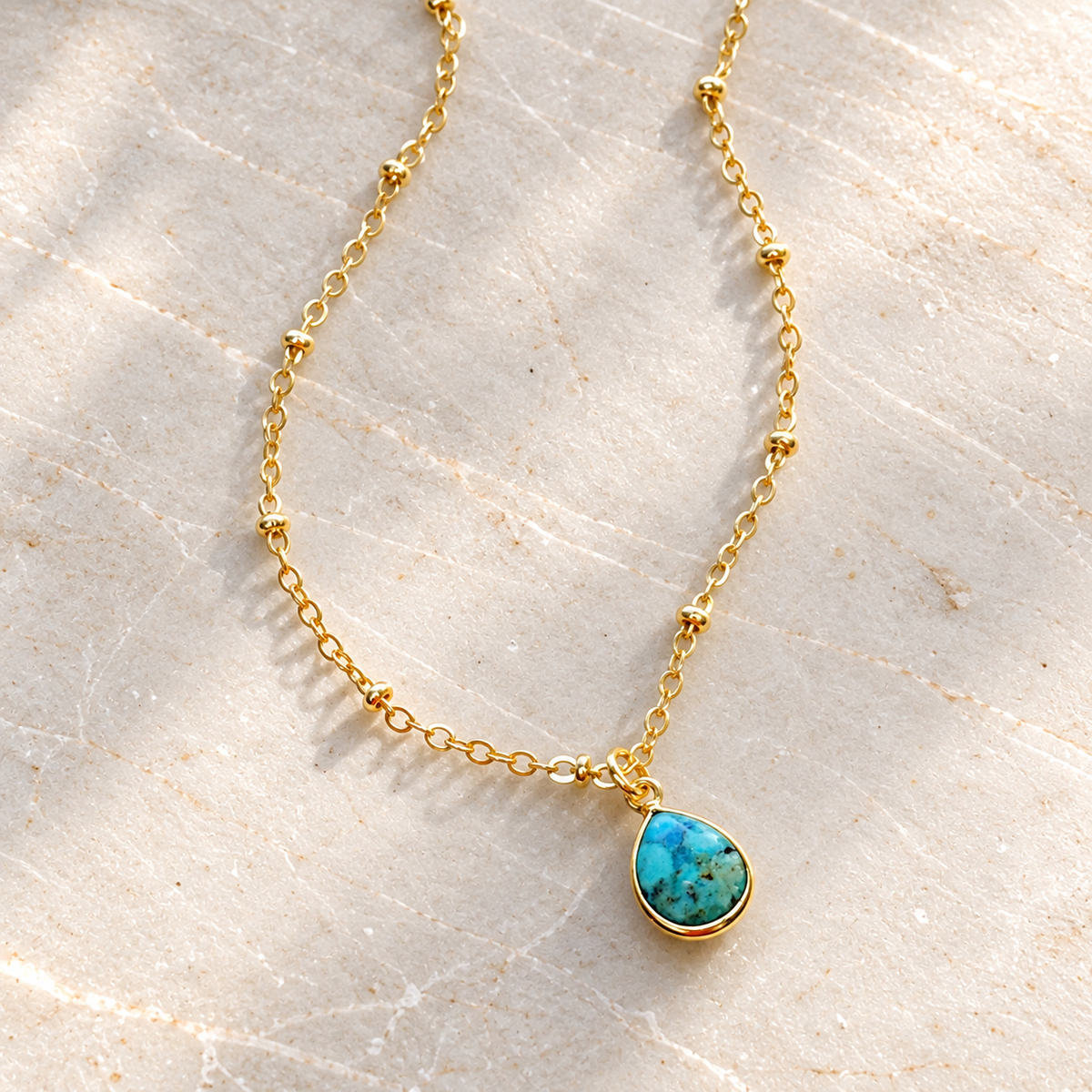 Cori Turquoise Drop Necklace