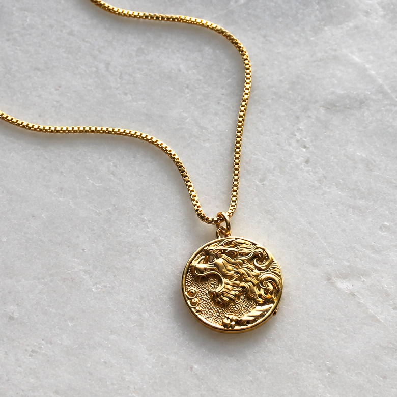 Courageous Gold Medallion Necklace