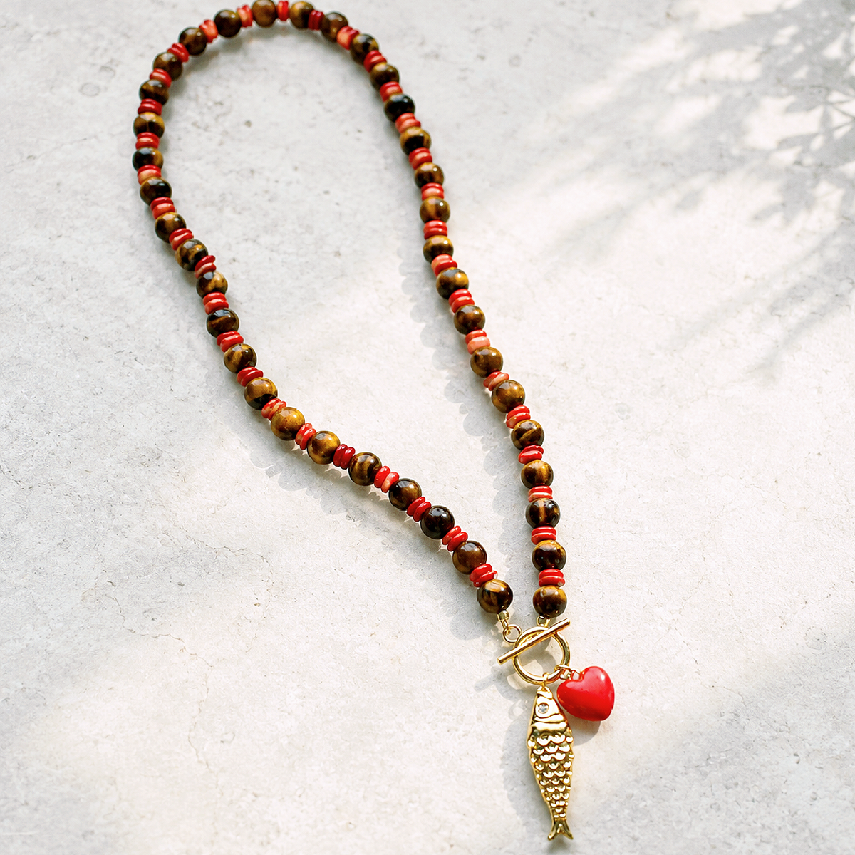 Ember Tiger's Eye Toggle Necklace