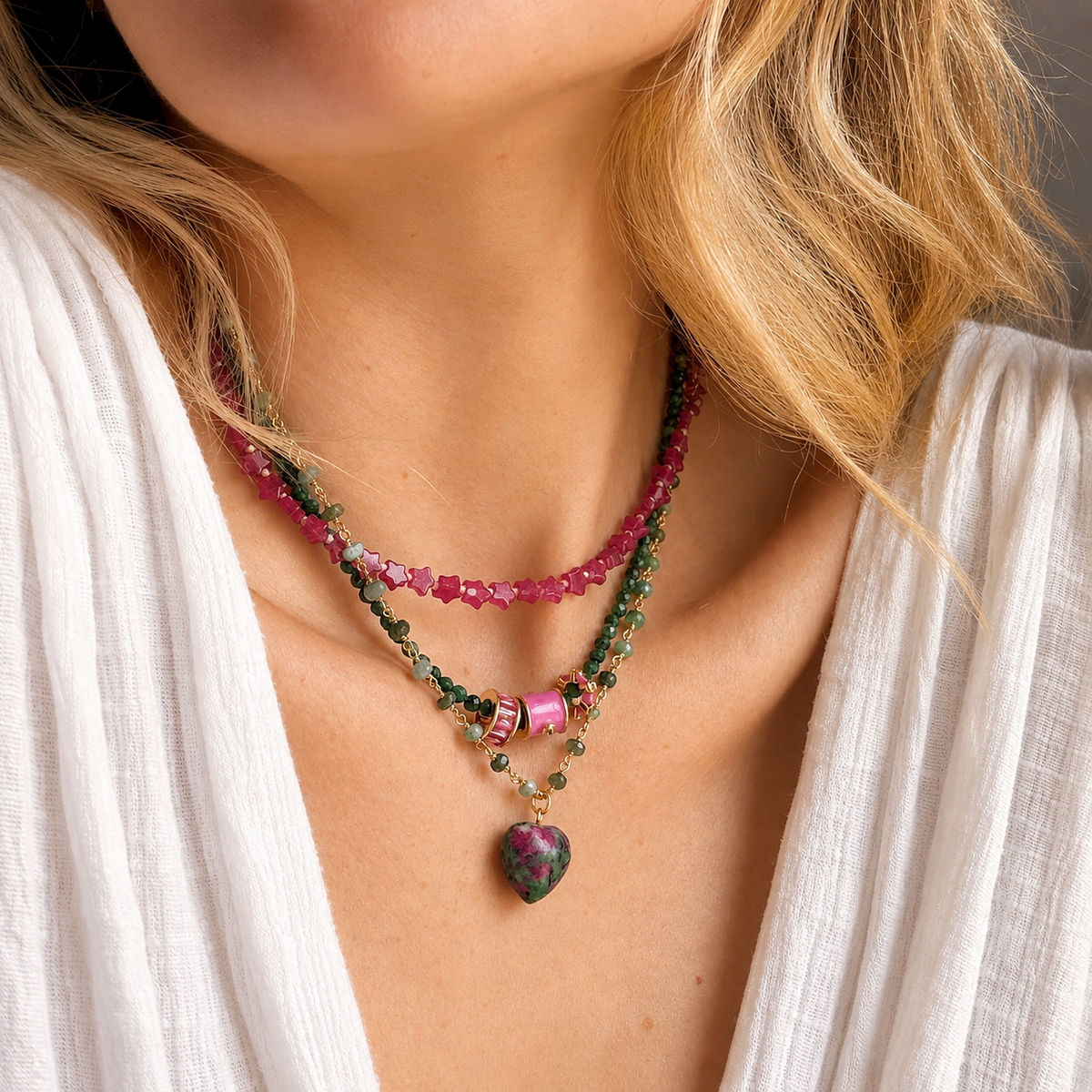 Desert Rain Rosary Necklace