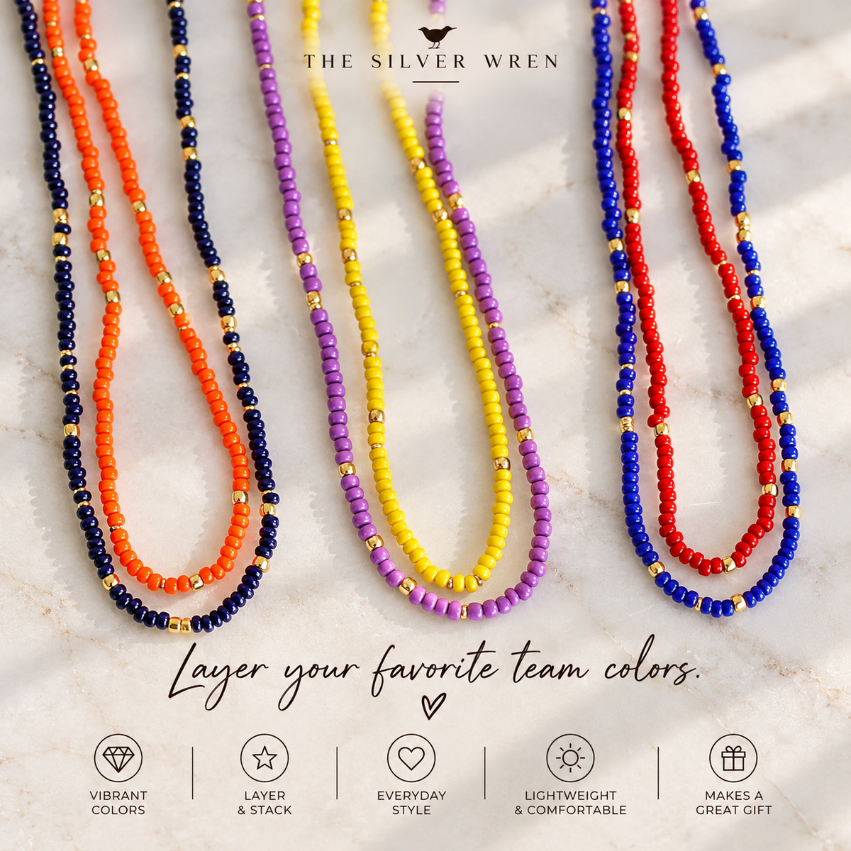 Desert Game Day Strands - Choose your team colors