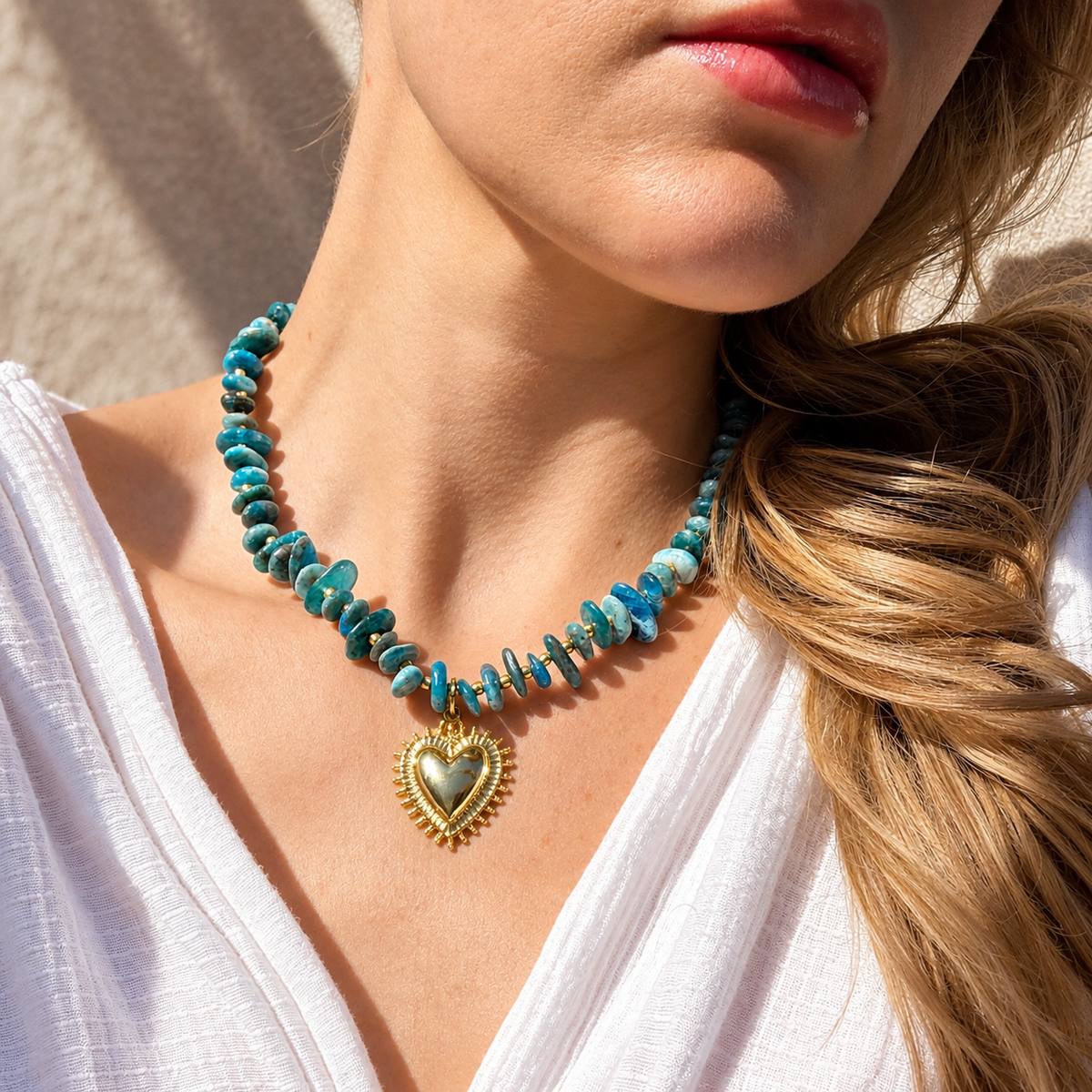 Grace Heart Beaded Necklace