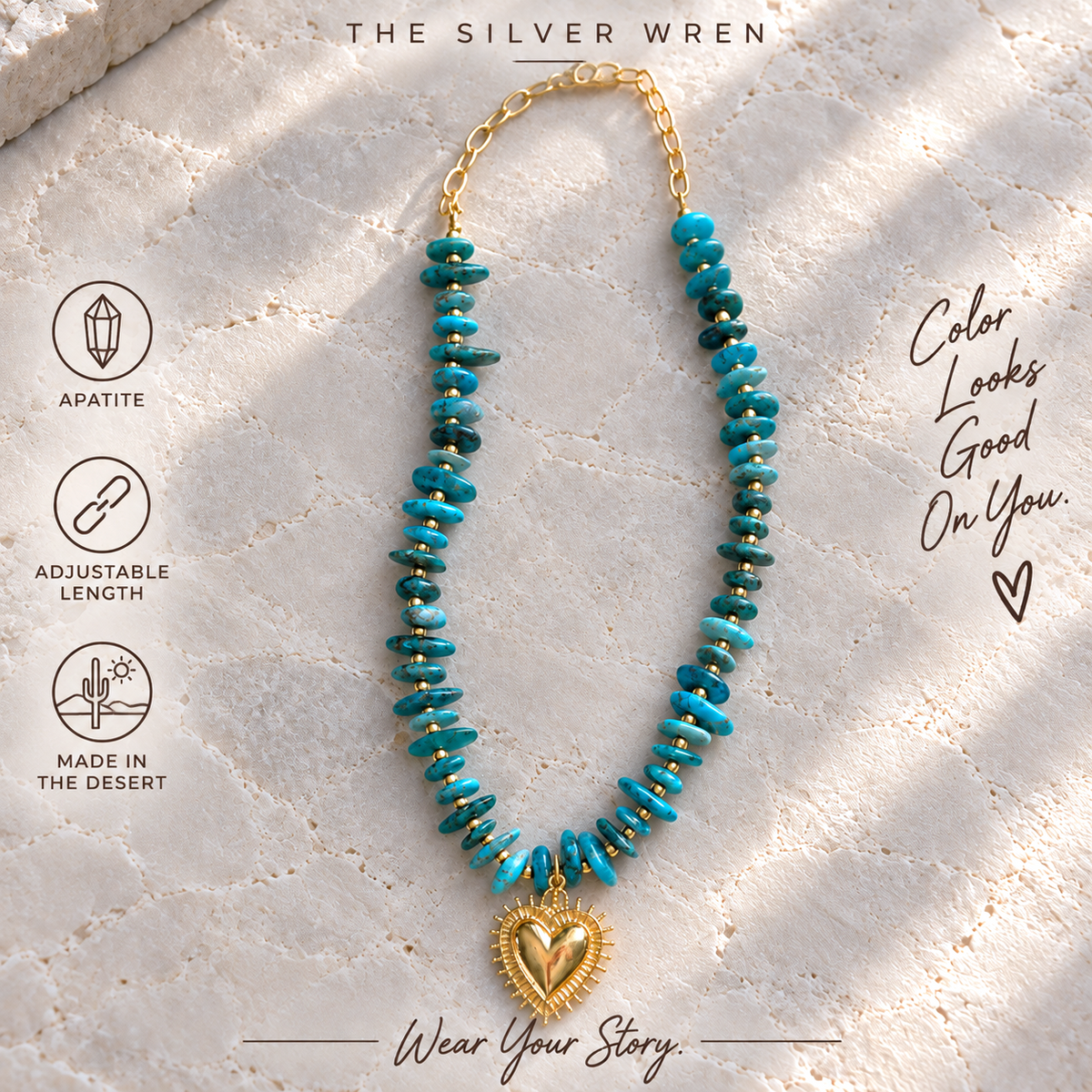 Grace Heart Beaded Necklace
