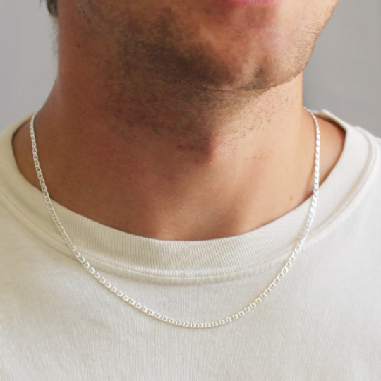 Men's Mariner 3mm Chain Necklace – The Silver Wren