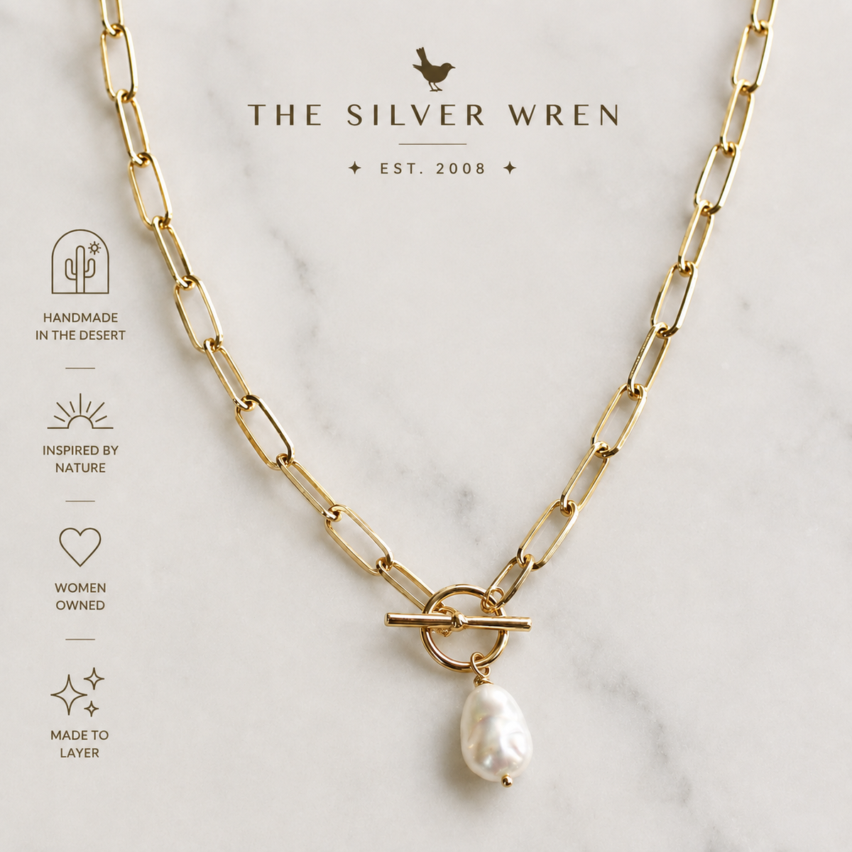 Lola Toggle & Pearl Necklace