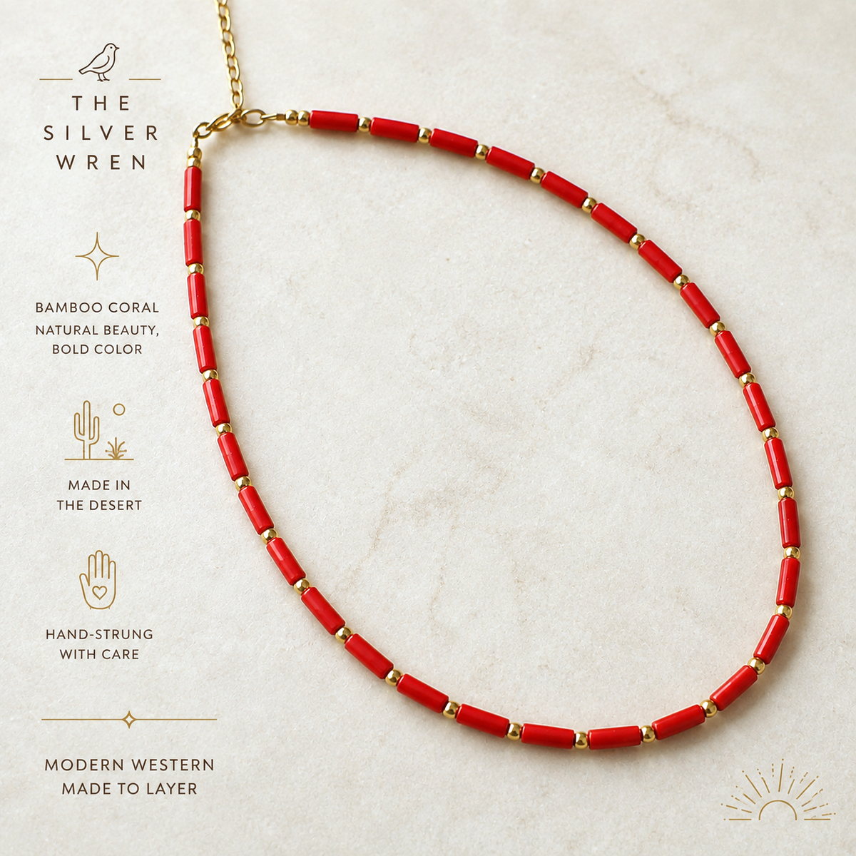 Red Coral Layering Necklaces
