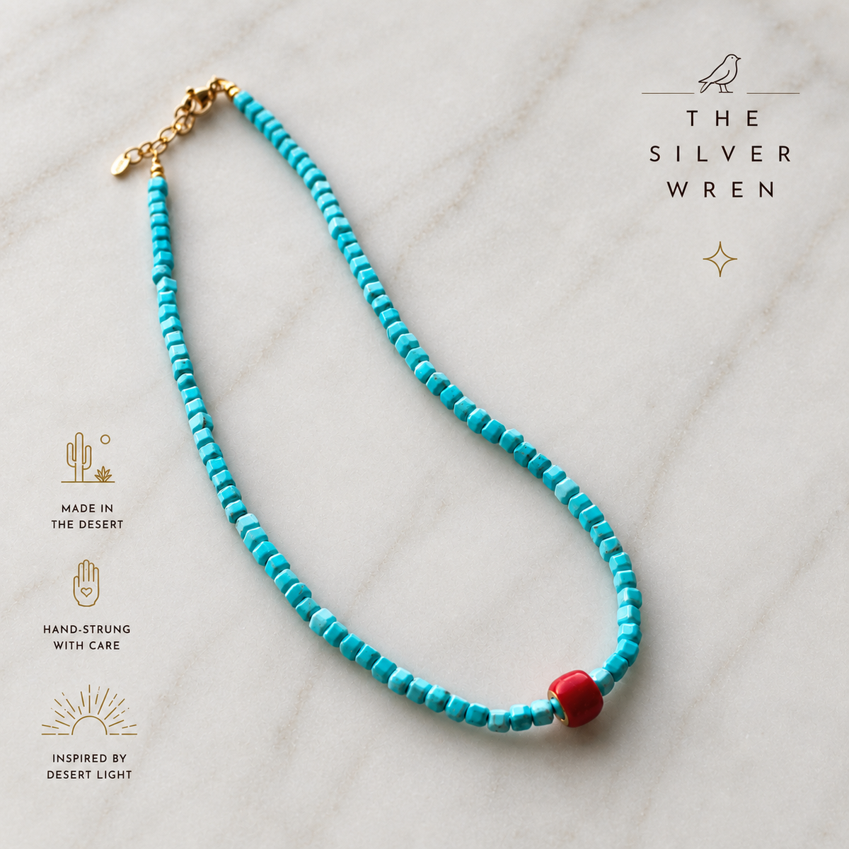 Rio Blue Bead Layering Necklace