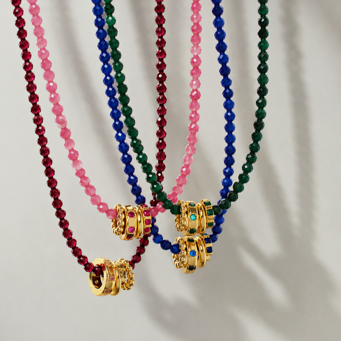 Semi Precious Stone Layering Necklaces