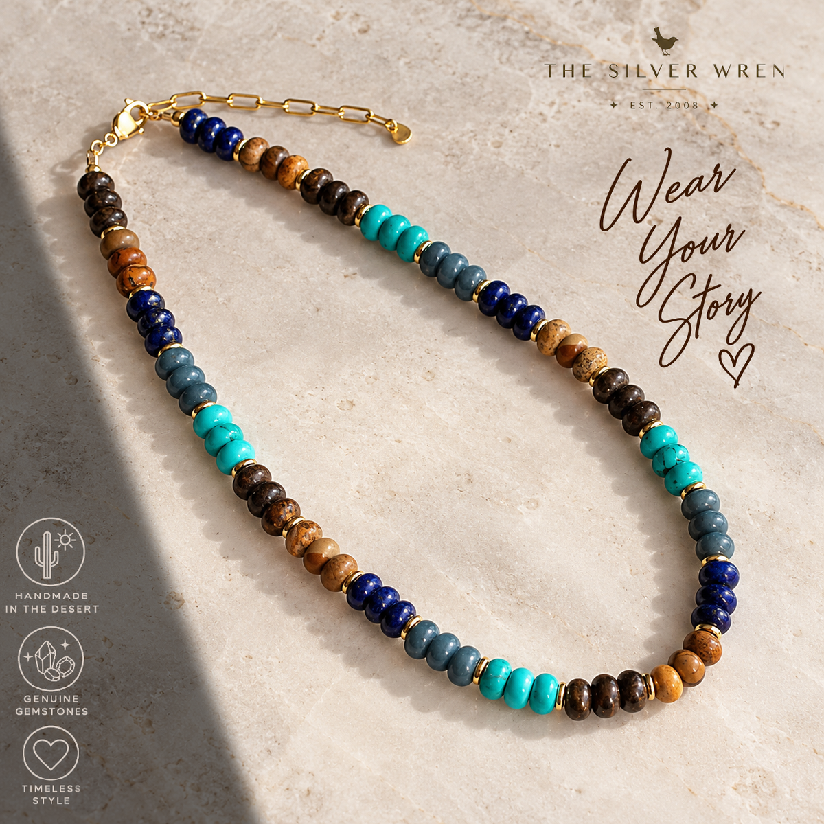 Canton Skies Stone Candy Necklace