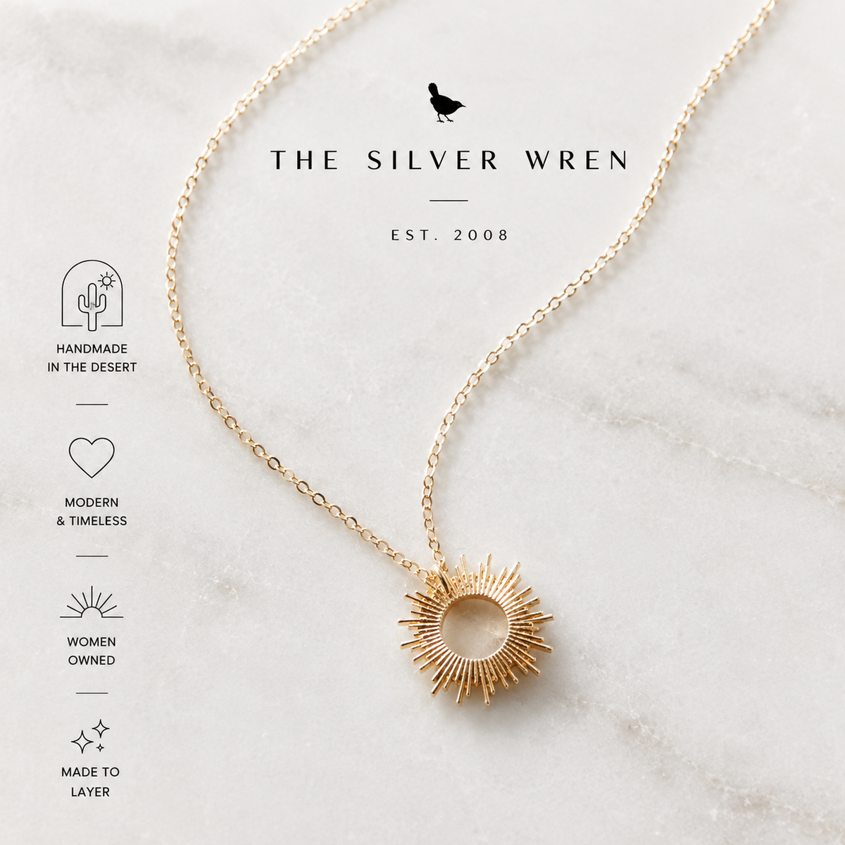 Modern Sunburst Necklace