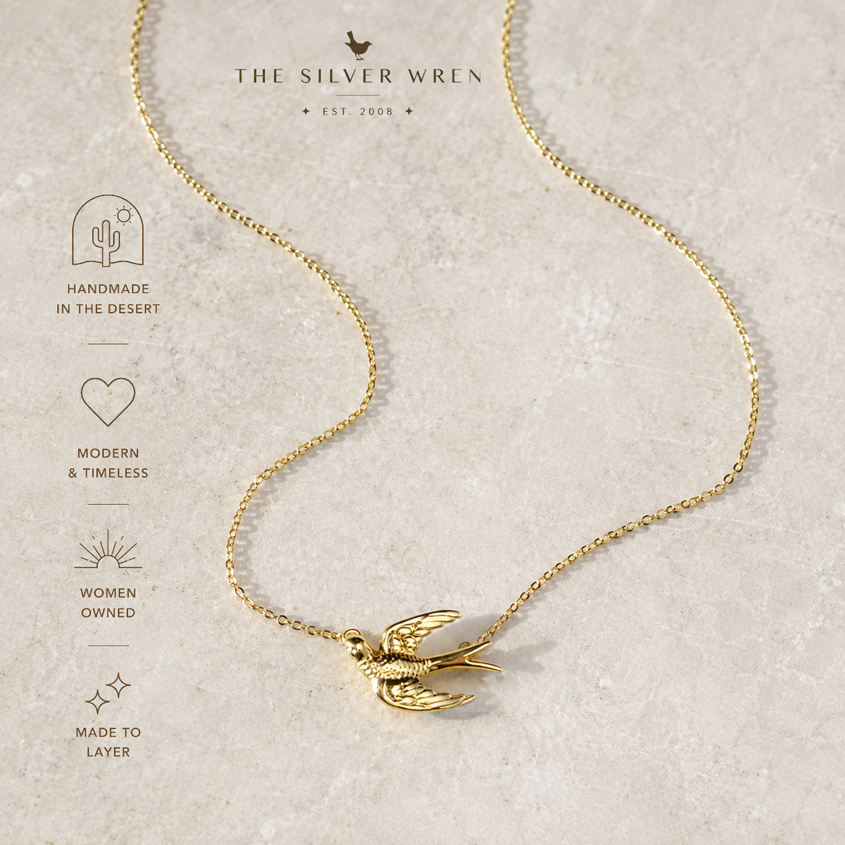 Swallow Pendant Necklace