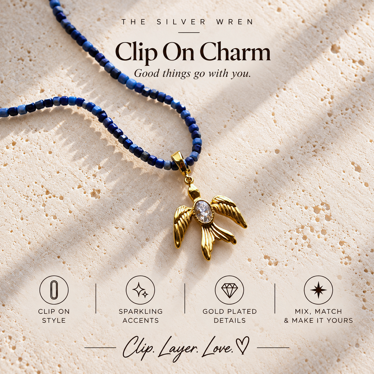 Swallow Clip on Charm -  Individual charms to add on
