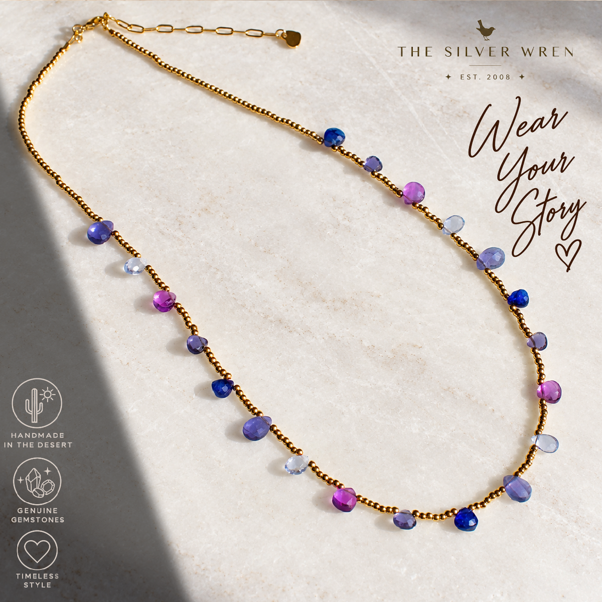 Violet Mist Gemstone Layering Necklace