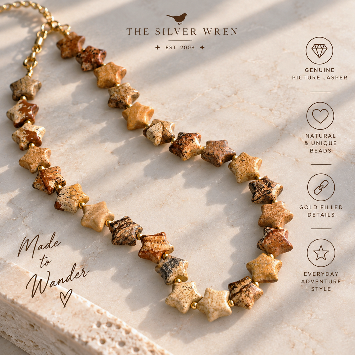 Wild Star Jasper Beaded Necklace