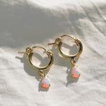 Nyla Opal Hoop Earrings