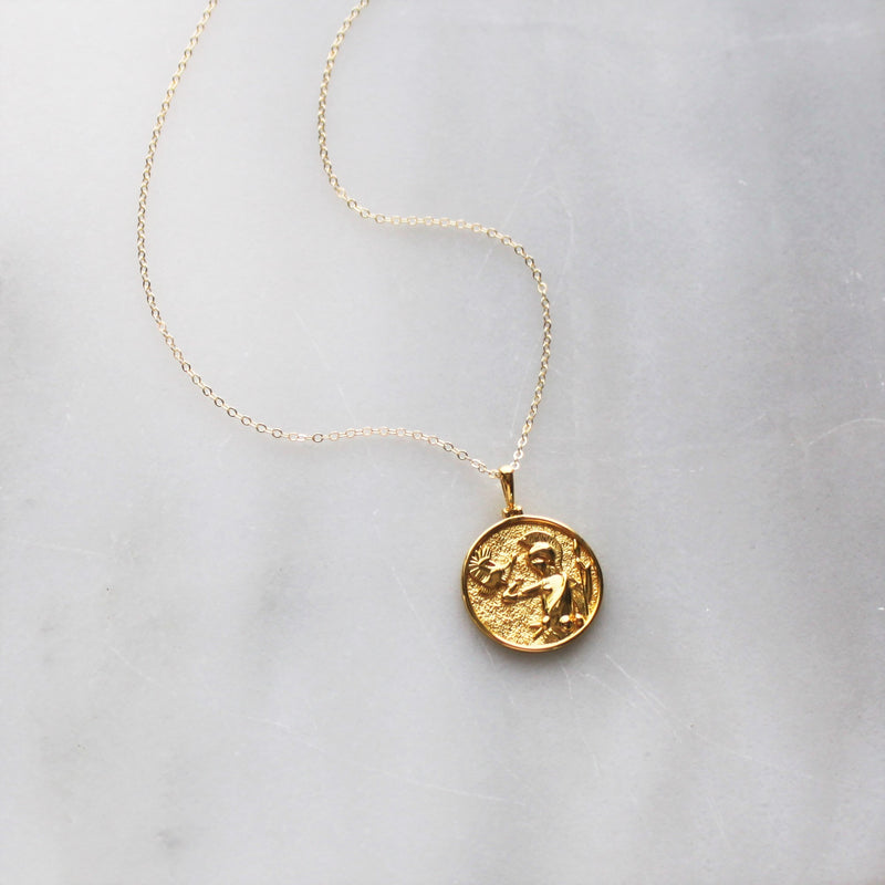 Athena Pendant Necklace - Symbol of Courage