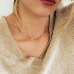 Gold Flat Dot Chain Necklace