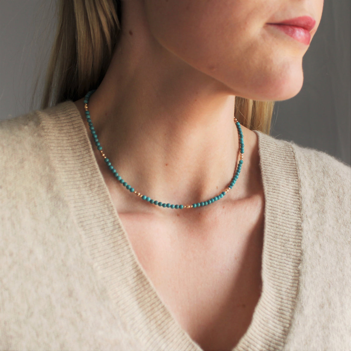Beaded Turquoise Necklace