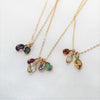 Mixed Shape Birthstone Necklace - Perfect for Mother's Day