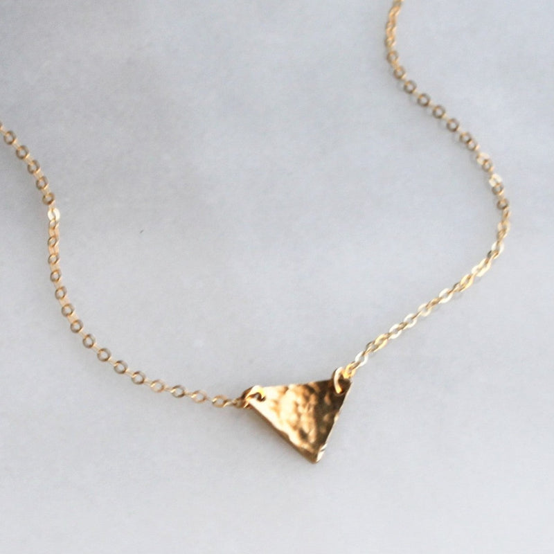 Hammered Triangle Necklace