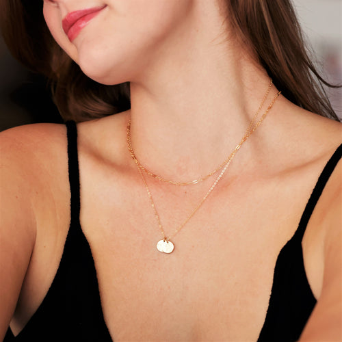 Lula Offset Initial Necklace 10mm