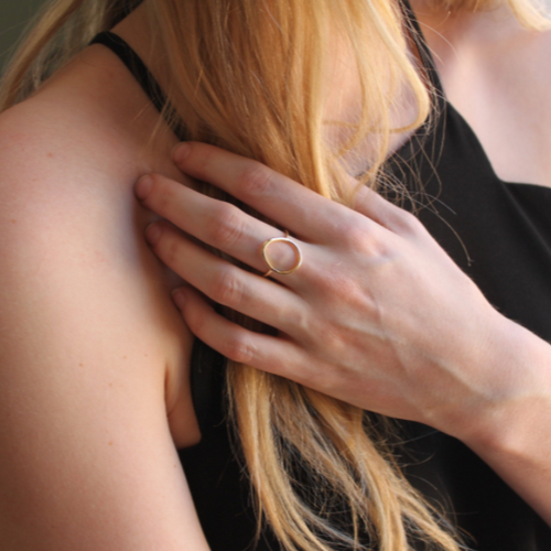 Gold Ovate Ring