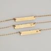 Hammered Dainty Bar Necklace