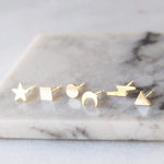 Tiny Gold Studs - Choose your shape