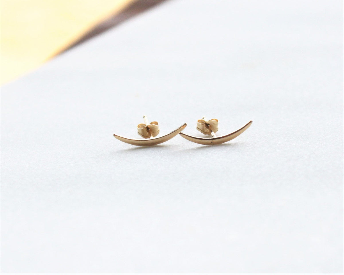 Tilda Gold Crescent Studs