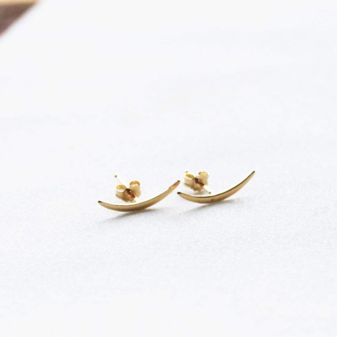 Tilda Gold Crescent Studs