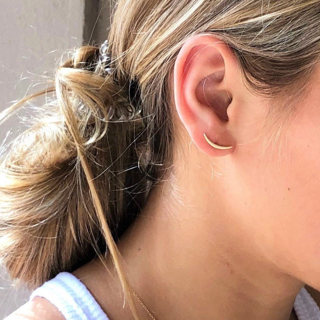Tilda Gold Crescent Studs