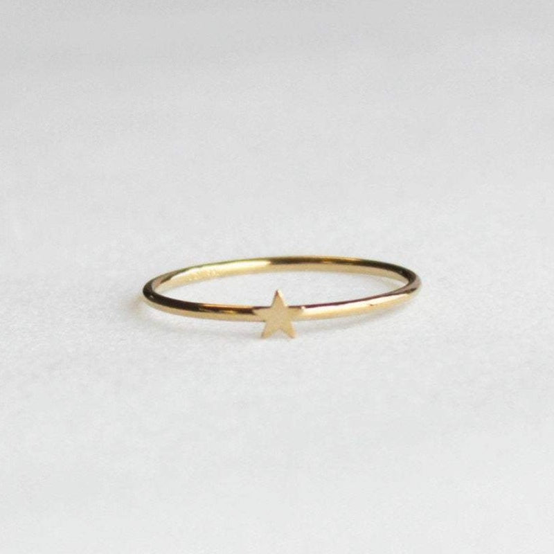 Tiny Gold Star Ring