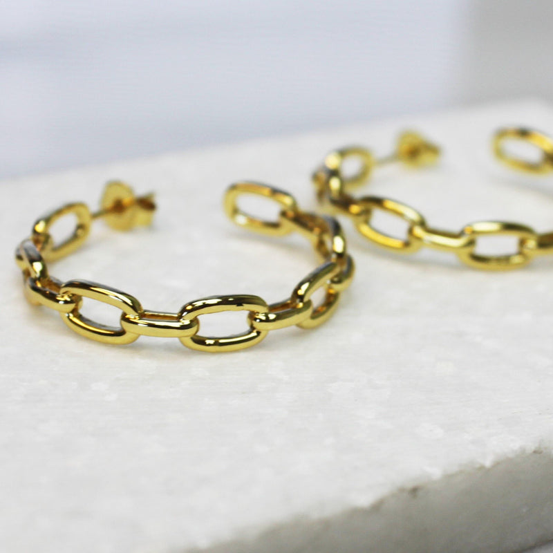 Mae Chunky Chain Hoops