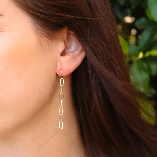 Zwi Paperclip Chain Earrings Gift